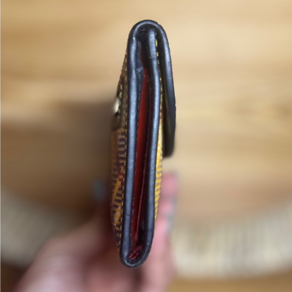 Dooney & Bourke Yellow Tartan Plaid Long Wallet, Vintage - Picture 11 of 13